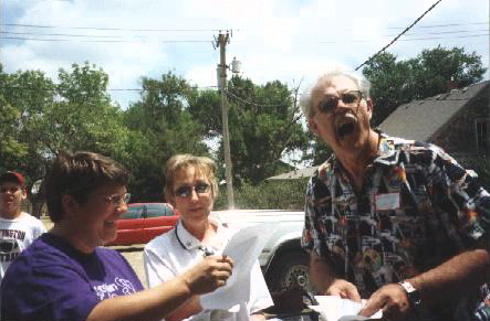 1st rehersal before Variety Show, 5 minutes before curtain time!!  Brenda Legleiter, Arlene Wilson Gilbert, Bill Zeller
