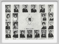 Class of 1962 - Wendell Conrad, Norman Anderson, Terry Stull, Arlyn North, Dwight Eisenhour, Kenneth Grumbein, Norma Schuckman, <br>Claudine Rein, Judy Gaschler, Glenda Herdman, Roy Jones, Carol Davis, Vicky Irvin, David Norlin, Mrs. Helen Elias, Sponsor, <br>Tena Vogle, Bill Green, Dennis Walker, Rick Barber, Marilyn Higgins, Jerry Richolson.<br><br>Terry Stull is deceased