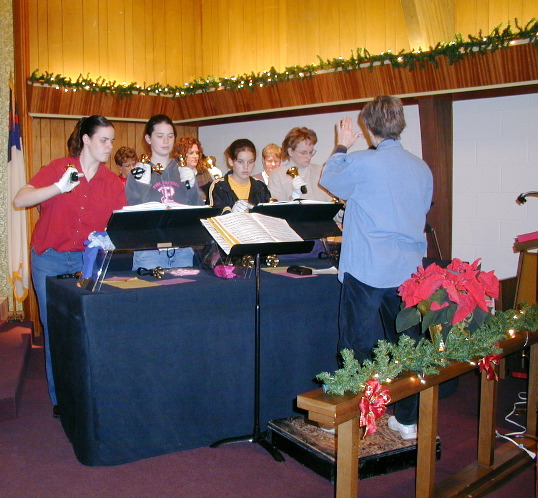This event was a cooperative effort between St. Mary's Heritage and McCracken United Methodist Church.  The Las Posadas is a re-creation of Mary and Joseph trying to find an inn for the birth of Jesus.

 

This picture is the McCracken United Methodist Church Bell Choir led by Arlene Gilbert