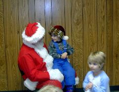 Santa and Zach Peach