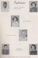 Sophmores 1954 Those not graduating were Augustine Thompson, Gary Moses.