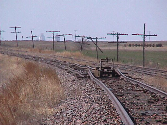 These pictures are just west of Ransom. It will end just west of McCracken about two miles. The street intersection is the main street crossing at Ransom. 
A lot of people came to settle this country on this very track.