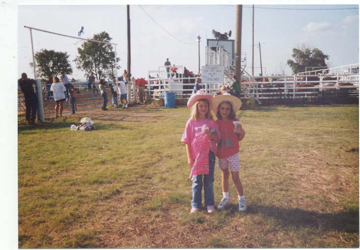 After a successful ride on the sheep, prizes included a bandana and pin