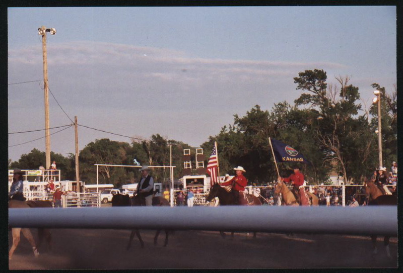 Jack Wilson ,first riding into the rodeo grounds