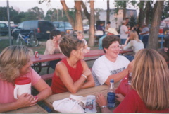 llen holds court. l to right Sandy Foreman Irvin, Cheryl Foreman Larsen, Ellen Davis Kershner at the rodeo grounds
