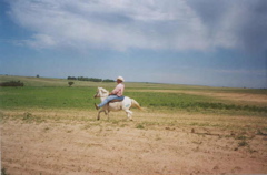 Allan McCloy, Rodeo Contractor and Jack Wilson rode the pickup during the second half of the trail ride. copy