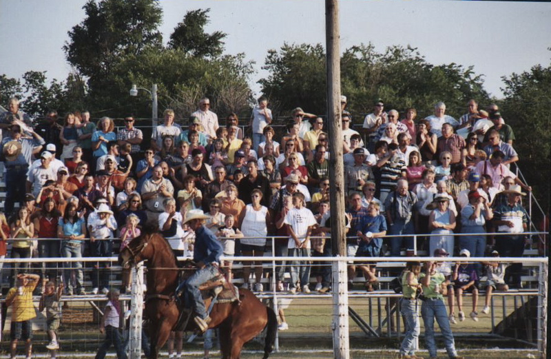 Crowd on south side of arena