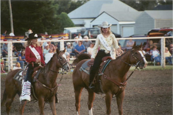 Miss Rodeo Kansas Princess, Danielle Dinges and Miss Rodeo McCracken, Amy Wilson