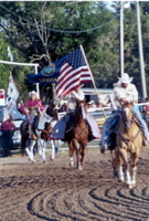 U. S. Flag, Kansas Flag and McCloy Rodeo flag
